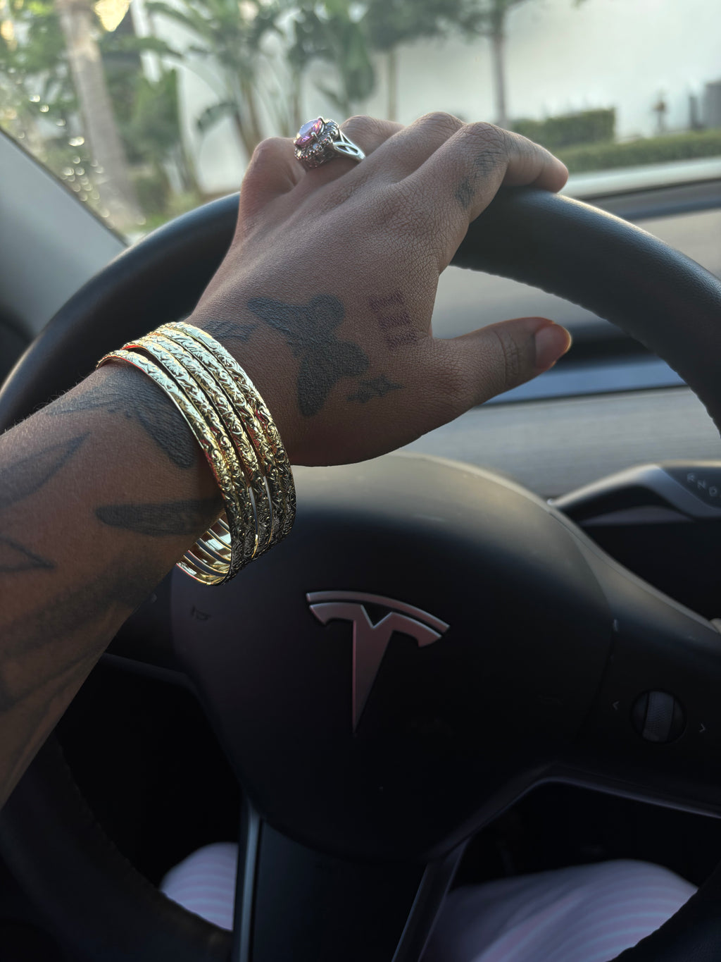 Gold bangles