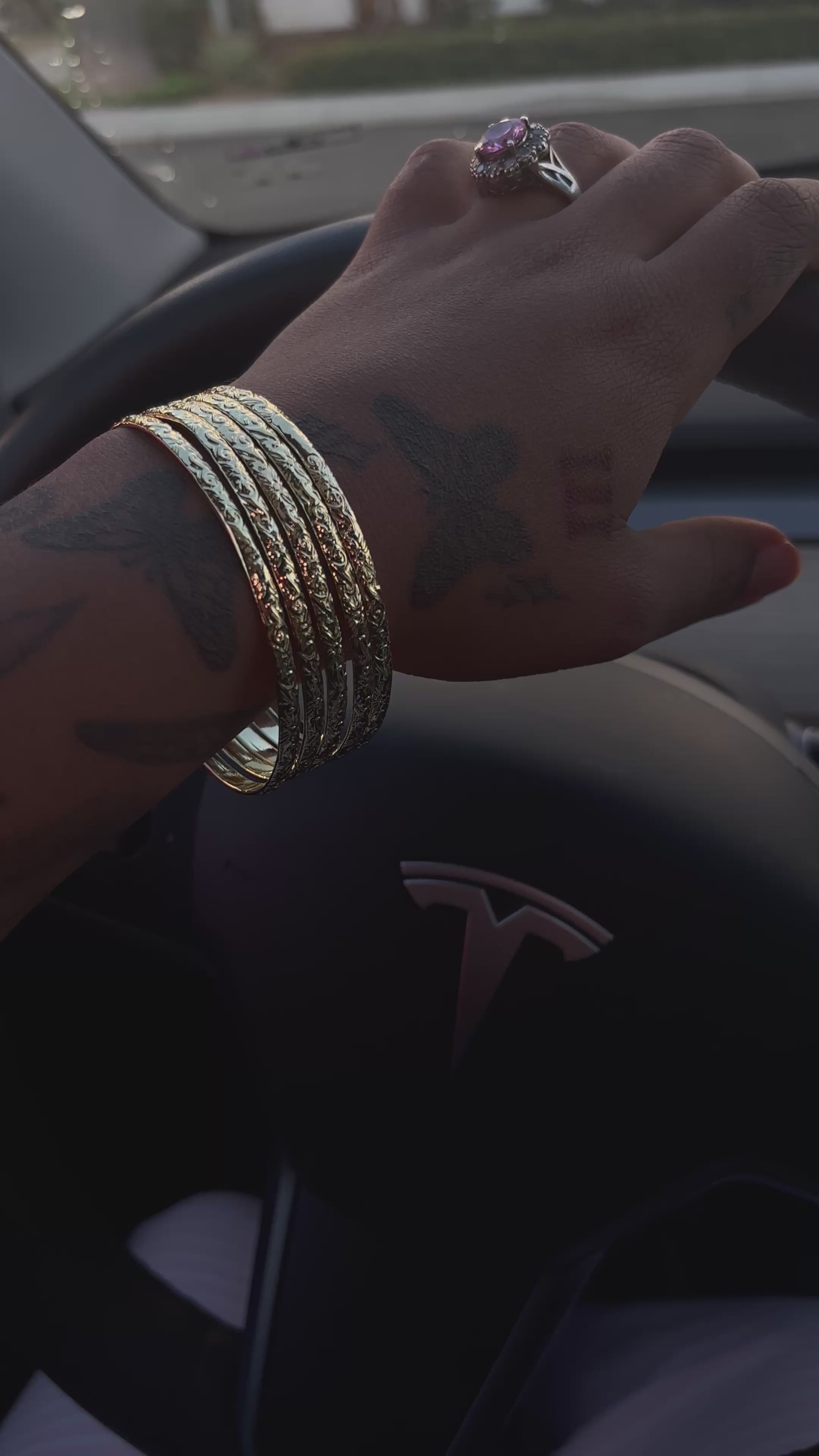 Gold bangles