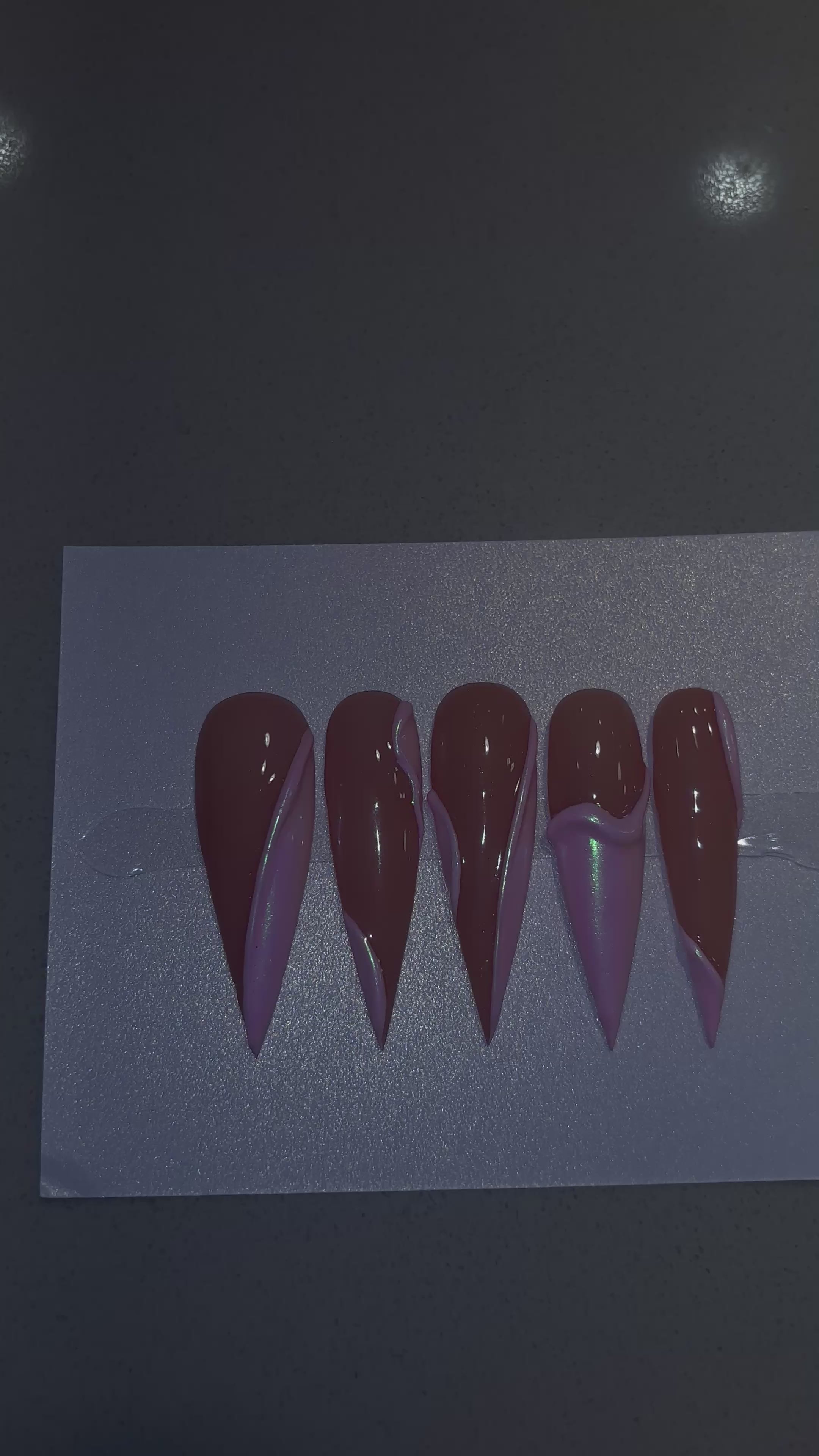 Pink chrome freestyle press ons