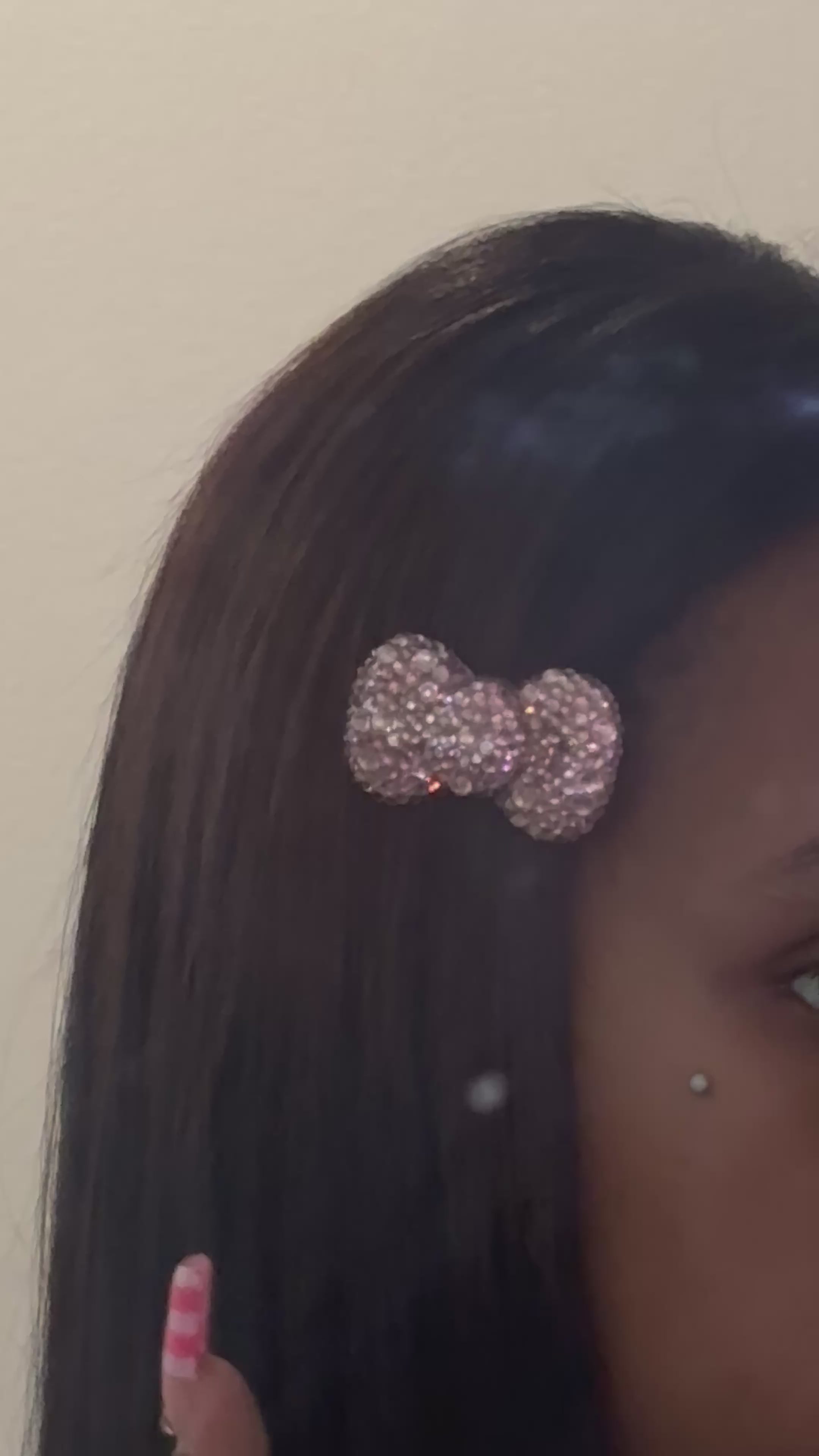 Pink bling bow